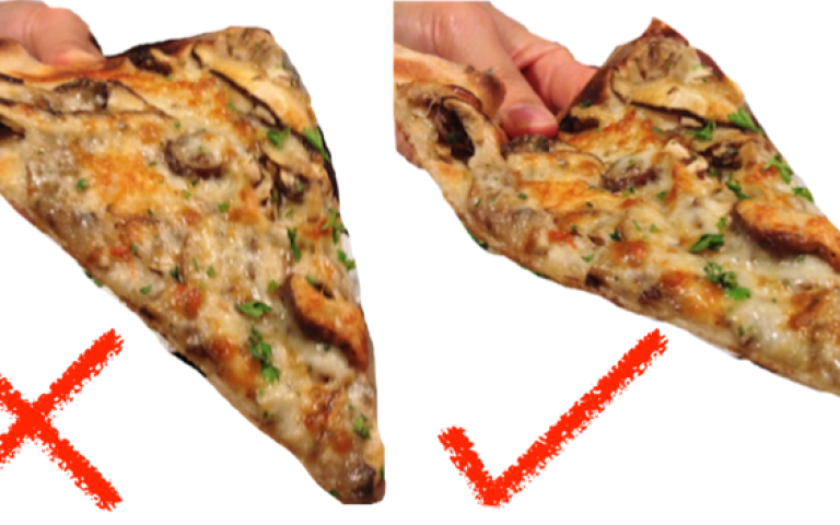 Como um gênio da matemática do seculo 19 nos ensinou a melhor maneira de segurar um fatia de pizza